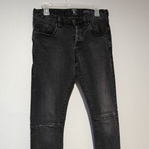 Prps Biker Moto Jeans 31 Windsor Le Sabre Fit Dark Gray